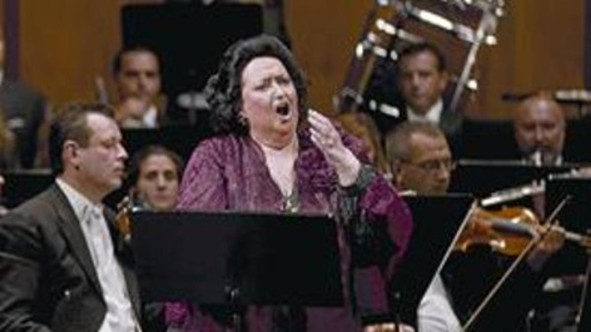 Caballé, en el Teatro Campoamor de Oviedo, el 23 de septiembre.