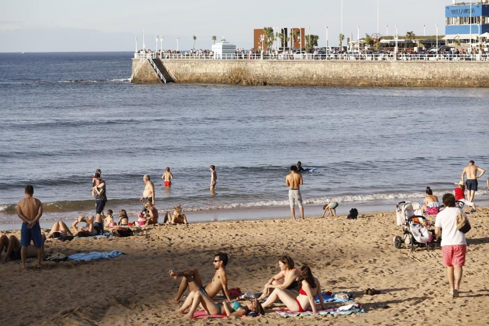 Día de calor en Gijón