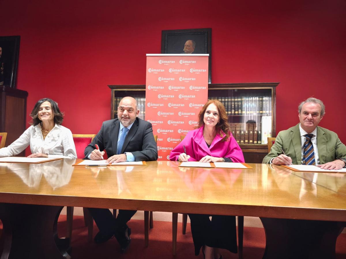 Gobierno de Aragón y el Consejo Aragonés de Cámaras firmaron el convenio para mantener los planes camerales de Competitividad e Internacionalización hasta 2028.