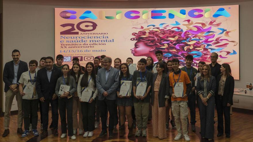 Grupo de premiados en la 20 edición de la Galiciencia.