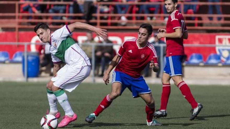 Caballero en una jugada de ayer en Borriol.