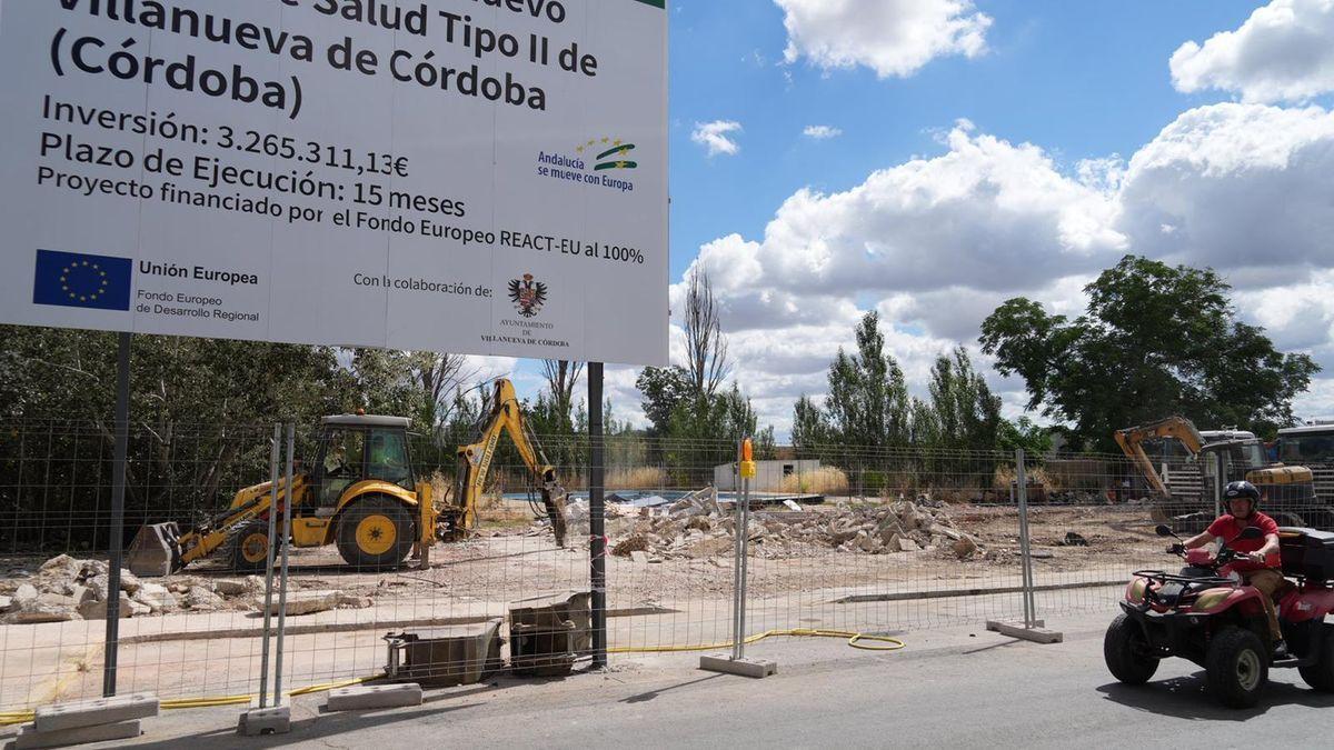 Estado de las obras del nuevo centro de salud de Villanueva de Córdoba.