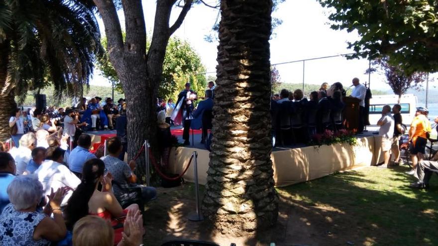 Manuel Manquiña, maestro de ceremonias en la Festa da Ameixa