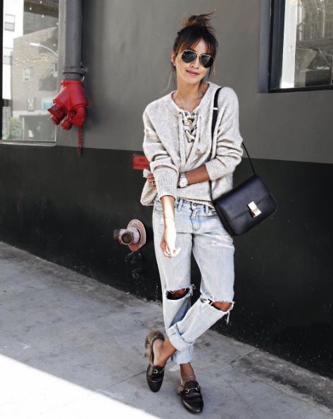 El jersey de Zara con vaqueros