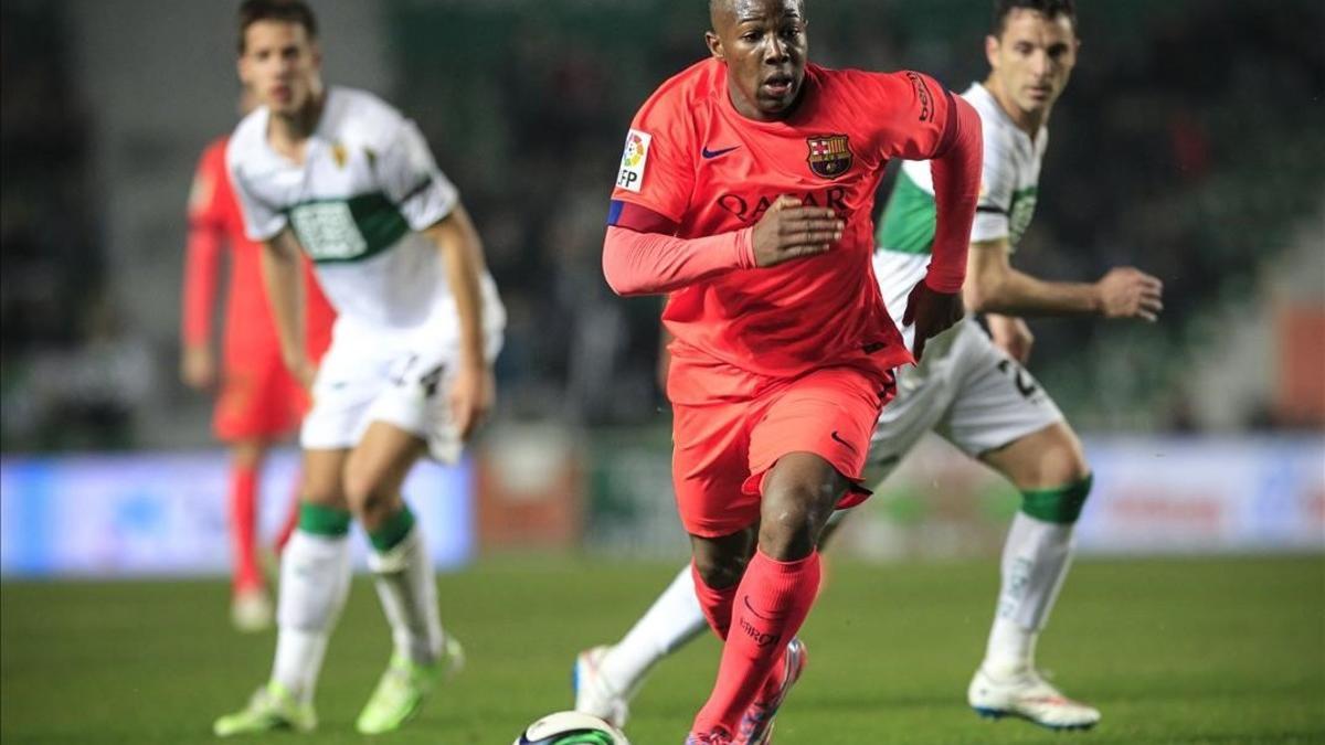 Adama Traoré, durante su etapa en el Barça 'B'