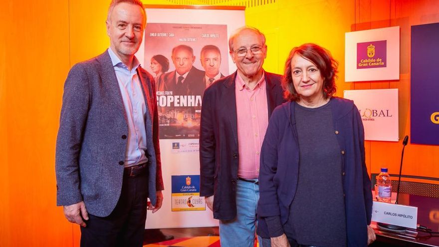 Carlos Hipólito, Emilio Gutiérrez Caba y Malena Gutiérrez.