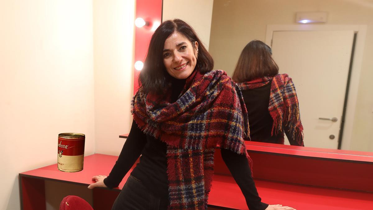 La actriz Susi Espín, en los camerinos del Teatro Romea