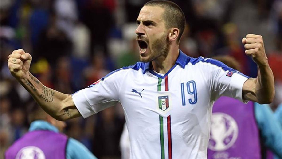 Bonucci fue uno de los protagonistas del Bélgica-Italia