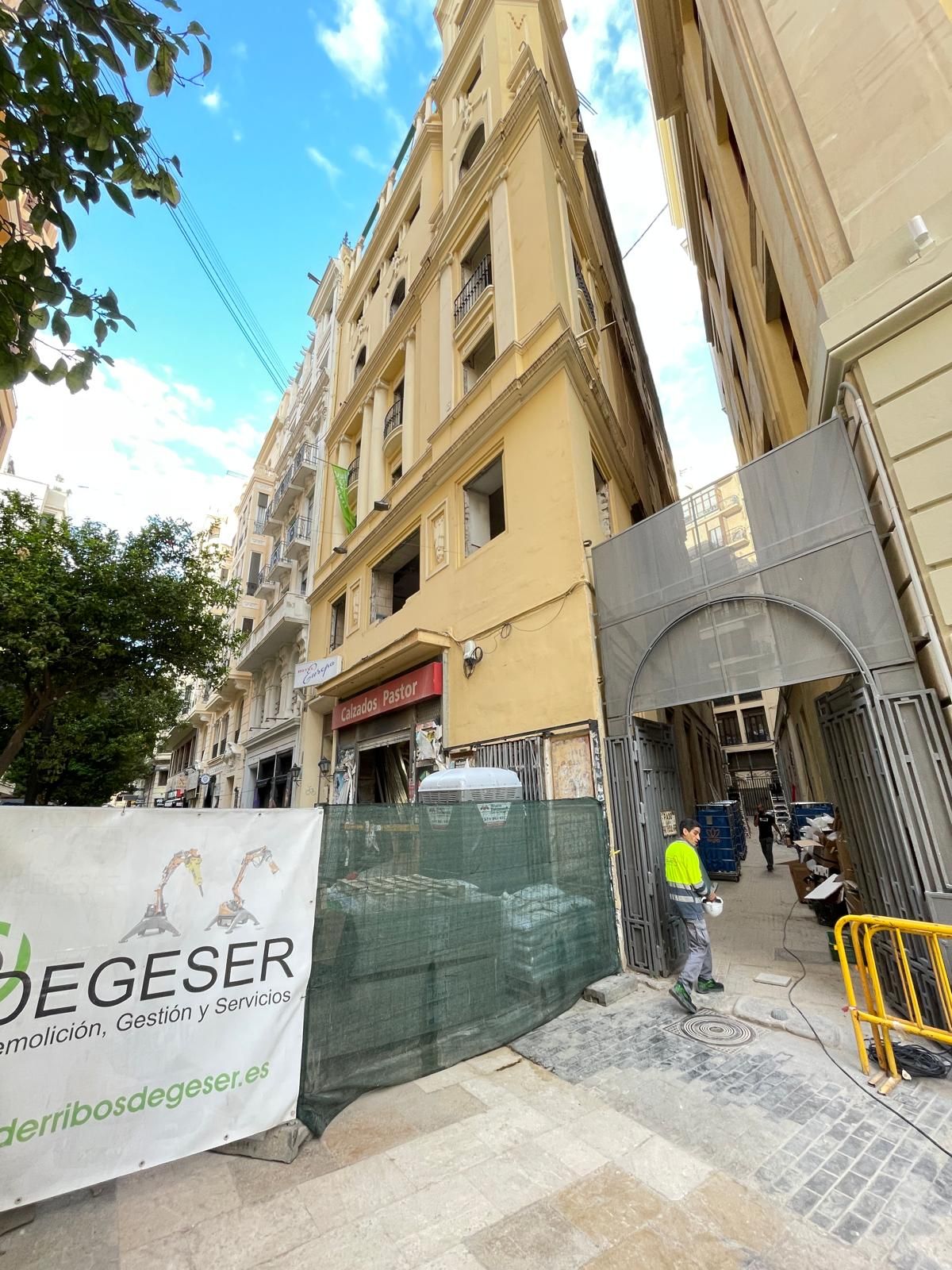 Obras en el hotel Europa, en la calle Ribera