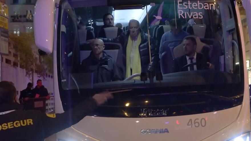 Llegada del Real Madrid y del Maccabi de Tel Aviv al Movistar Arena