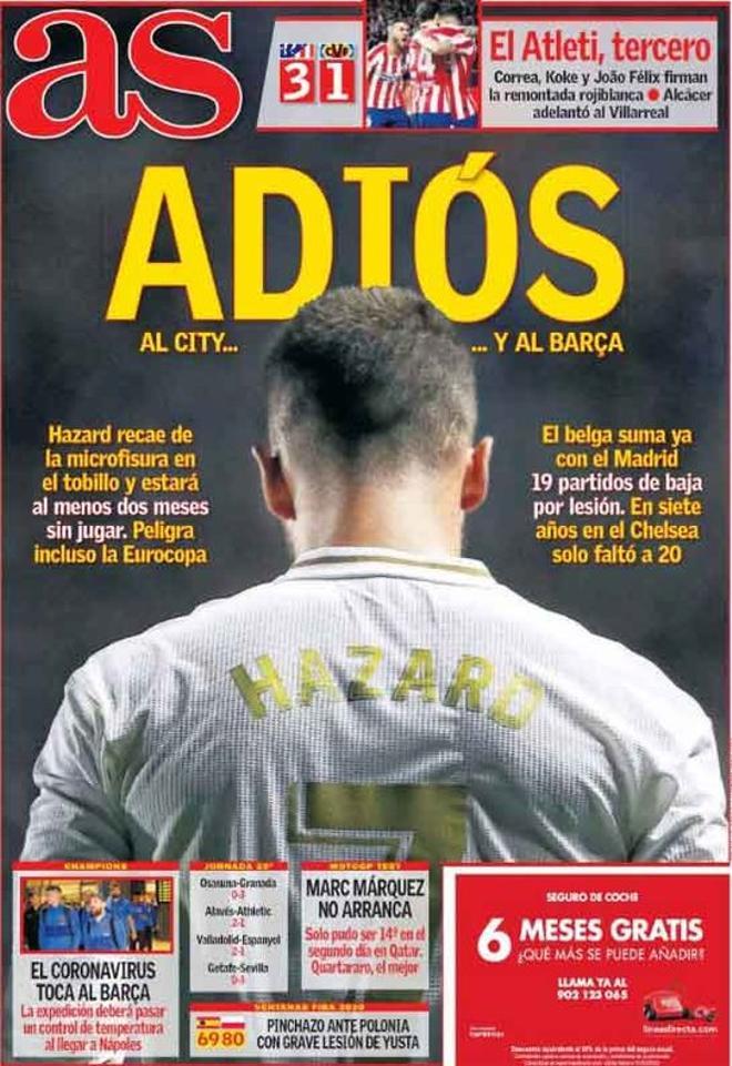 Las portadas del día en la prensa deportiva