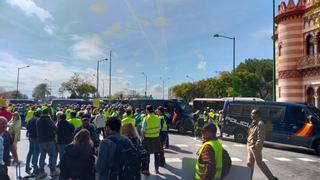 En libertad con cargos los dos detenidos en las protestas de los agricultores en Sevilla