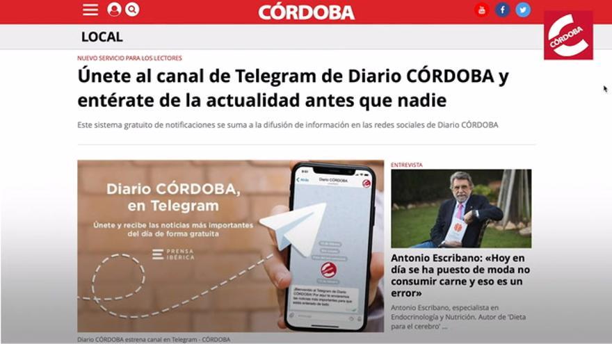 Únete al Telegram de Diario CÓRDOBA