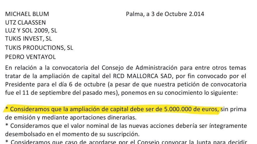 La retirada y la petición Aouate hace pública su salida y Serra concreta la ampliación de capital