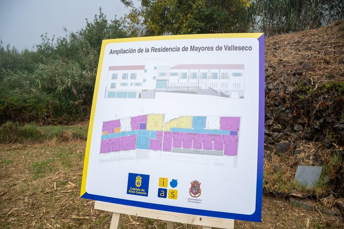 Colocación de la primera piedra de la ampliación de la Residencia de Mayores de Valleseco