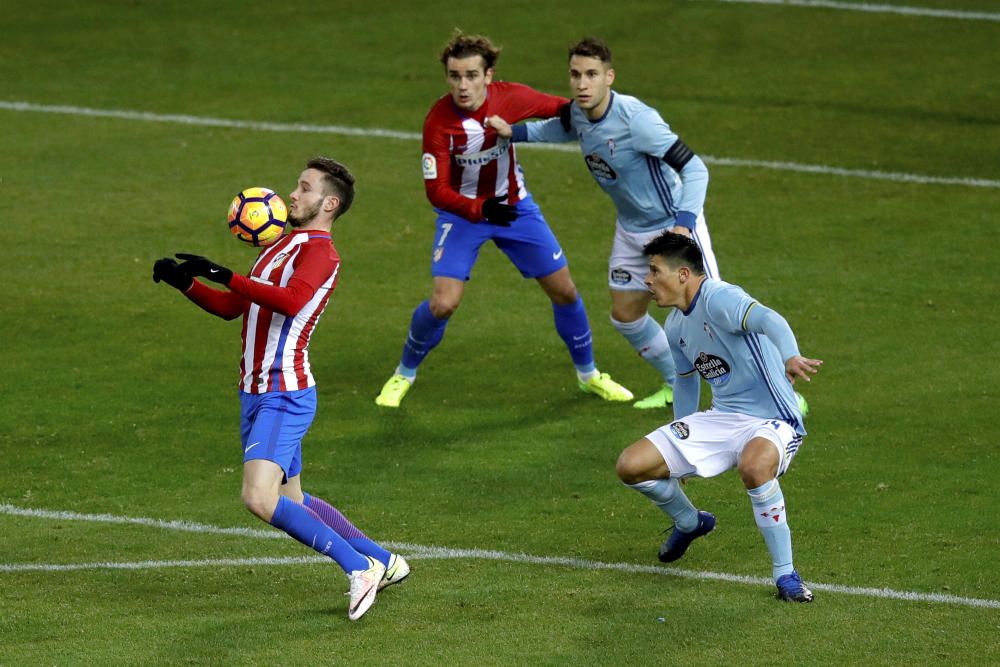 Las mejores fotografías del partido del conjunto celeste en el Vicente Calderón