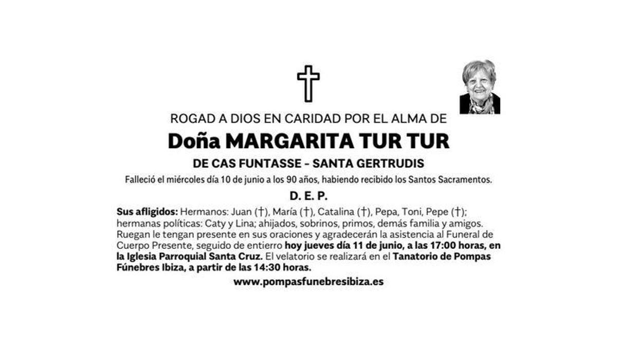 Esquela Margarita Tur Tur