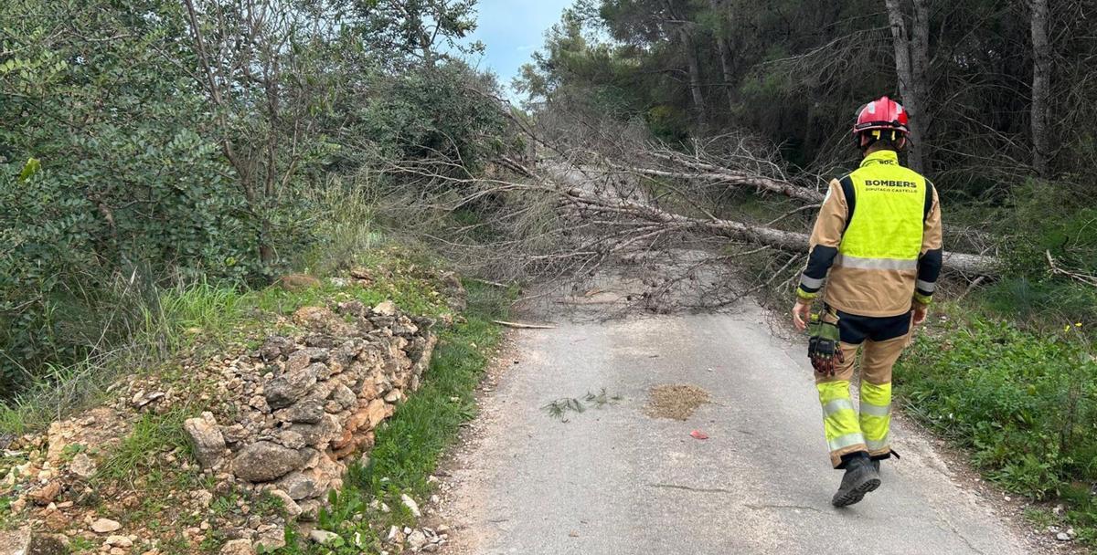 Imagen de una de las actuaciones del Consorcio de Bomberos los últimos días en Castellón.