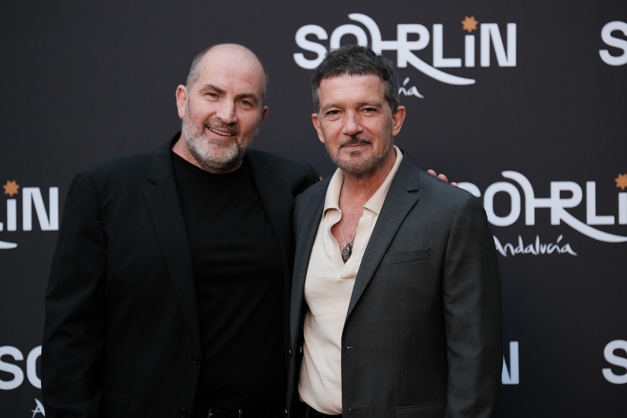 Photocall de la inauguración de Sohrlin Andalucía, el nuevo proyecto de Antonio Banderas y Domingo Sánchez de una escuela de artes escénicas.