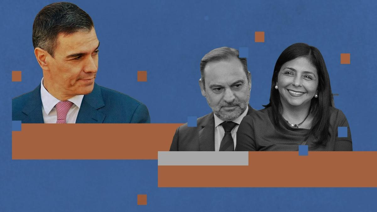 Ábalos informó a Sánchez de la visita de Delcy Rodríguez.