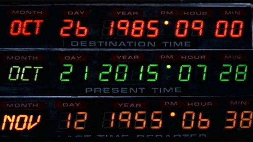 El Delorean de Marty McFly llega al futuro