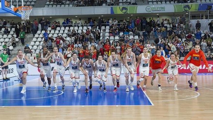 La selecció espanyola de bàsquet celebra l&#039;accés als Jocs Olímpics de Rio de Janeiro · alberto nevado/feb