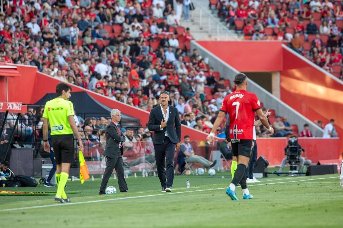 Demichelis, durante el partido ante el Valencia.