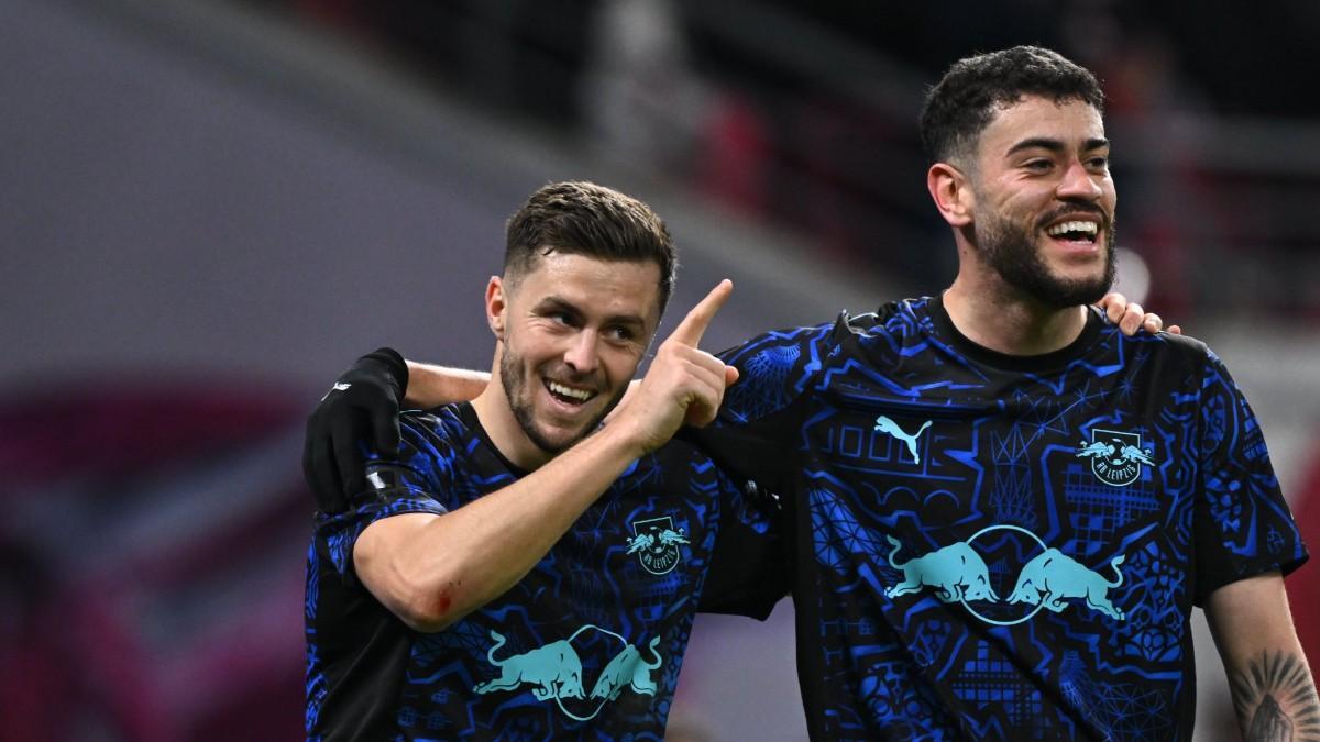 Así celebró un gol esta temporada el Leipzig