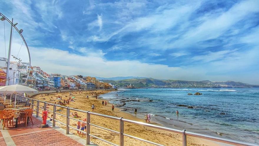 Playa de Las Canteras el 28 de octubre de 2022