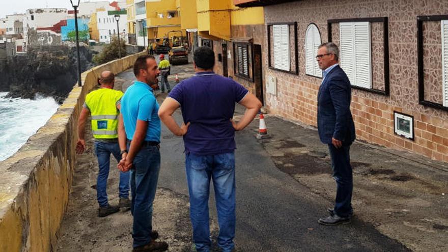 Las obras de emergencia en la calle Tegueste ya han finalizado.