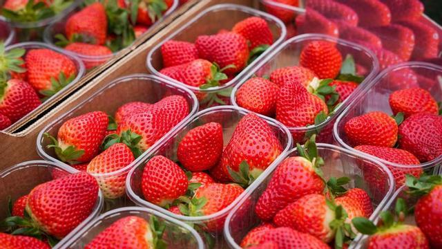 Archivo - Tarrinas de fresas de Huelva.
