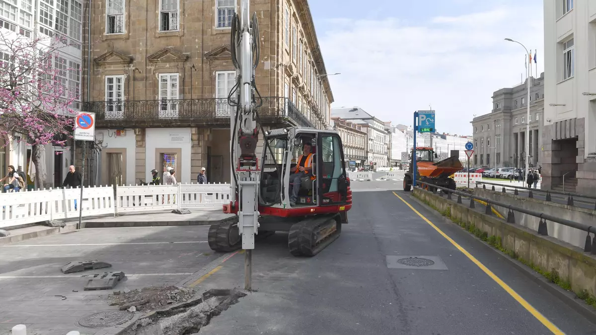 Arranca una nueva fase de la obra de los Cantones en la plaza de la Aduana