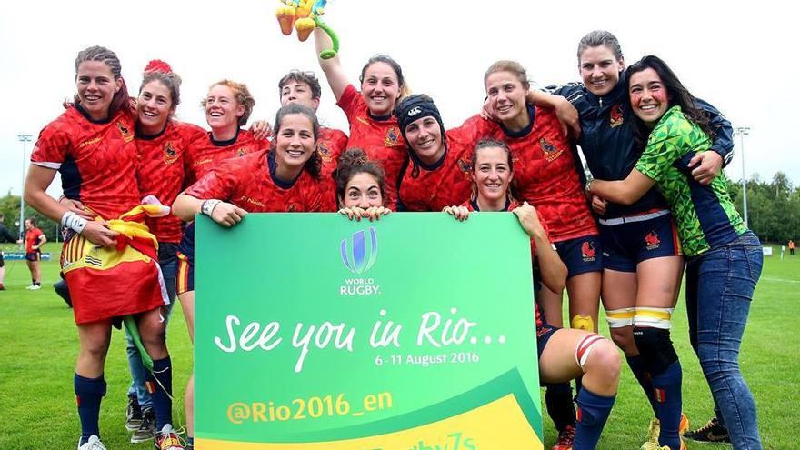 La selección celebra la clasificación para los Juegos