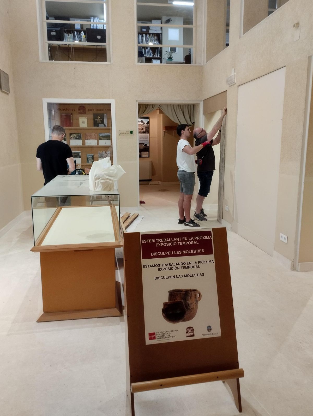 Preparativos de la exposición