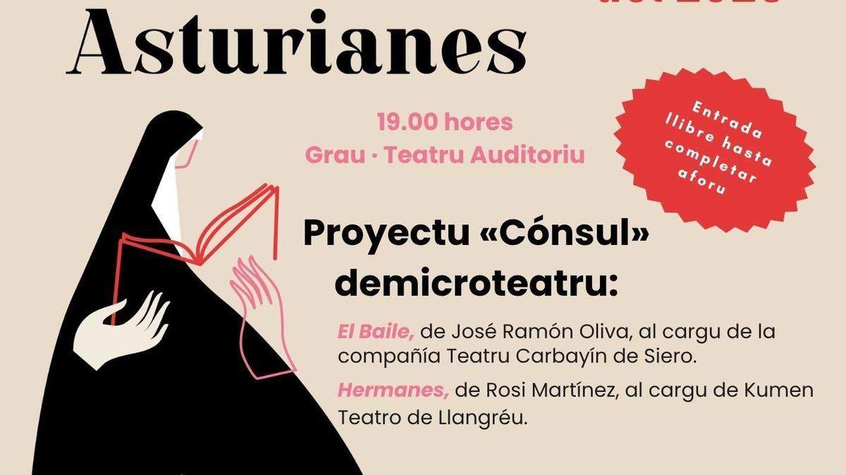 Cartel anunciador de la actividad en Grado.