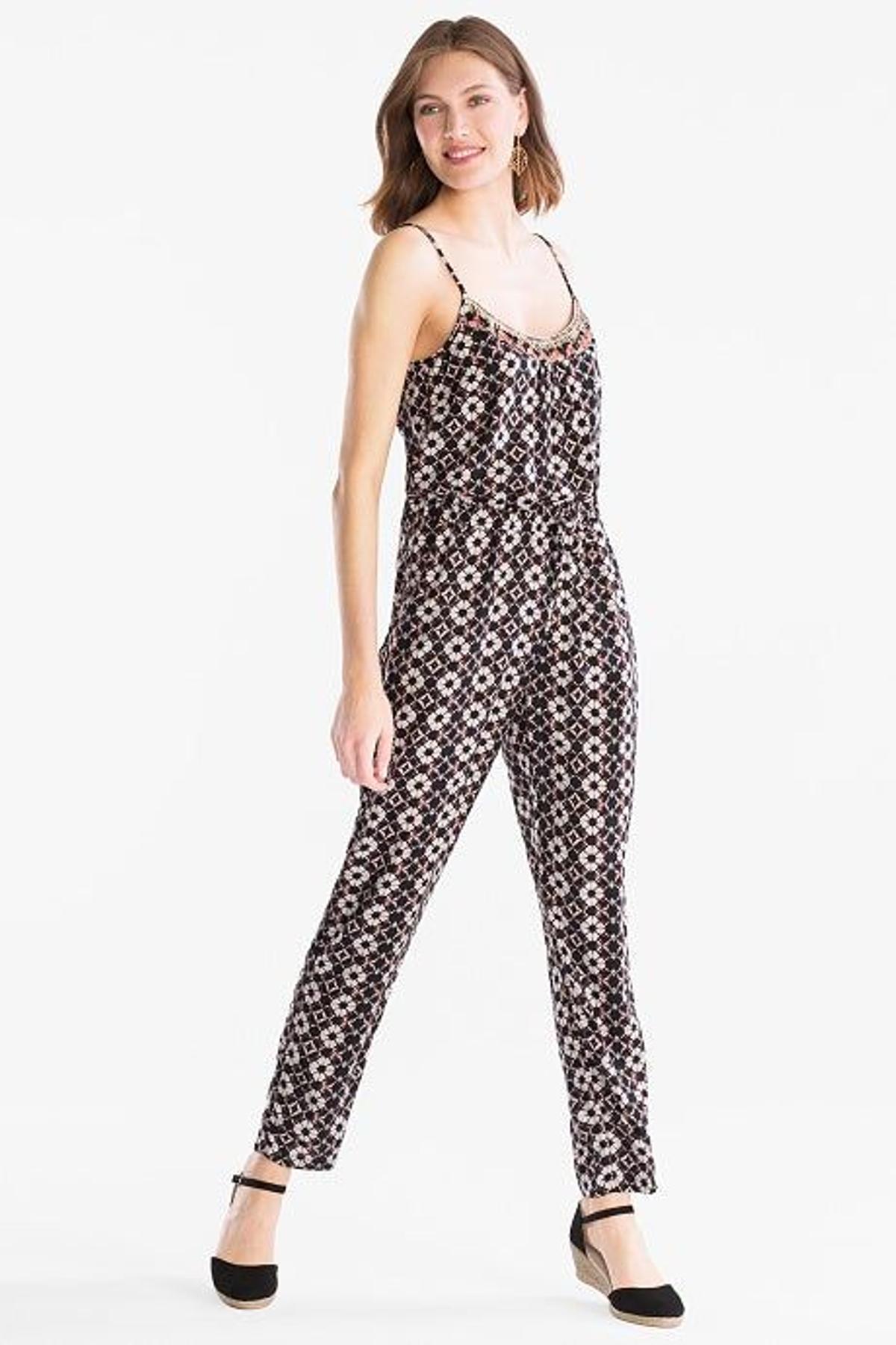 Mono de tirantes estampado de C&A (Precio: 5 euros)