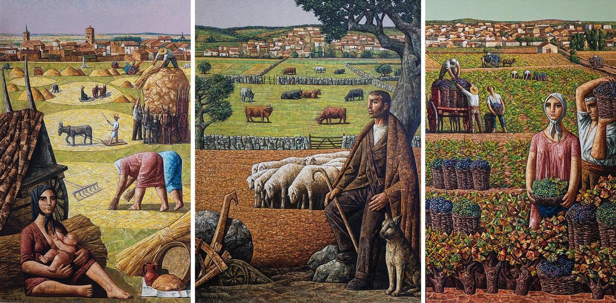 El tríptico realizado por Antonio Pedrero.