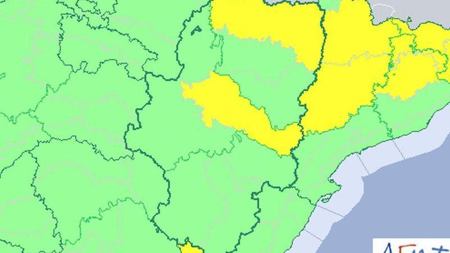 Alerta amarilla por calor en la Ribera del Ebro y por tormentas en el Pirineo