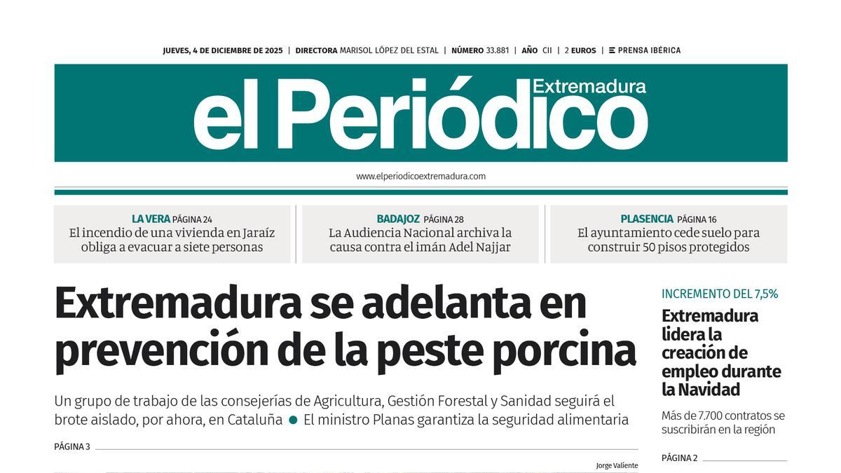 Consulta la portada correspondiente al día 4 de diciembre de 2025