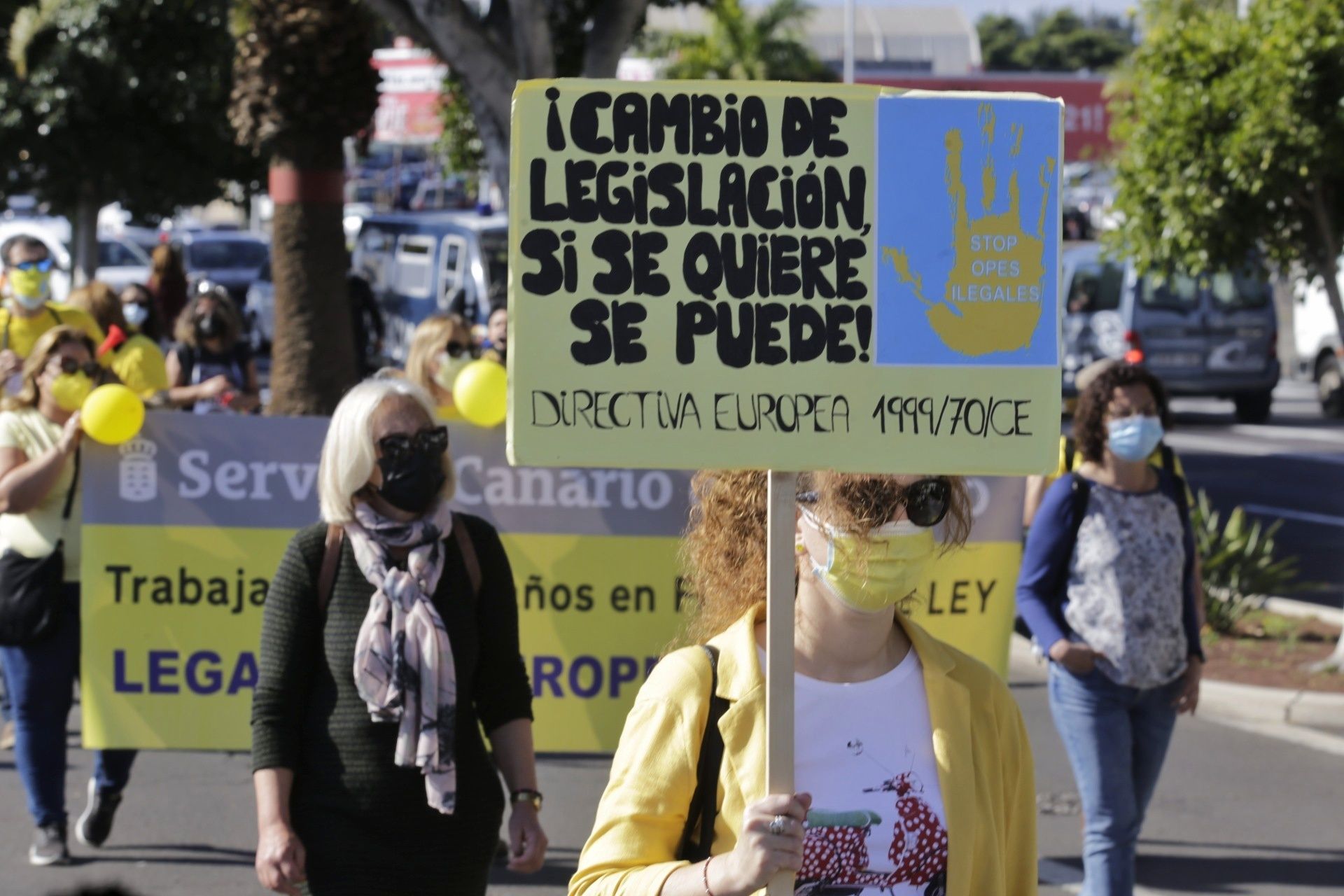 Manifestación de empleados públicos en Santa Cruz