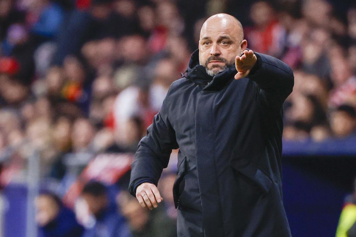 Manolo González, entrenador del Espanyol, en el Metropolitano