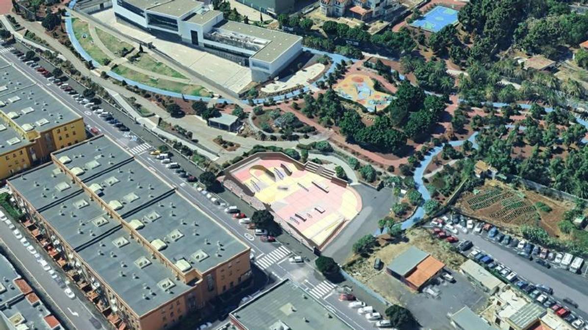 Proyección del Skatepark de Las Mantecas
