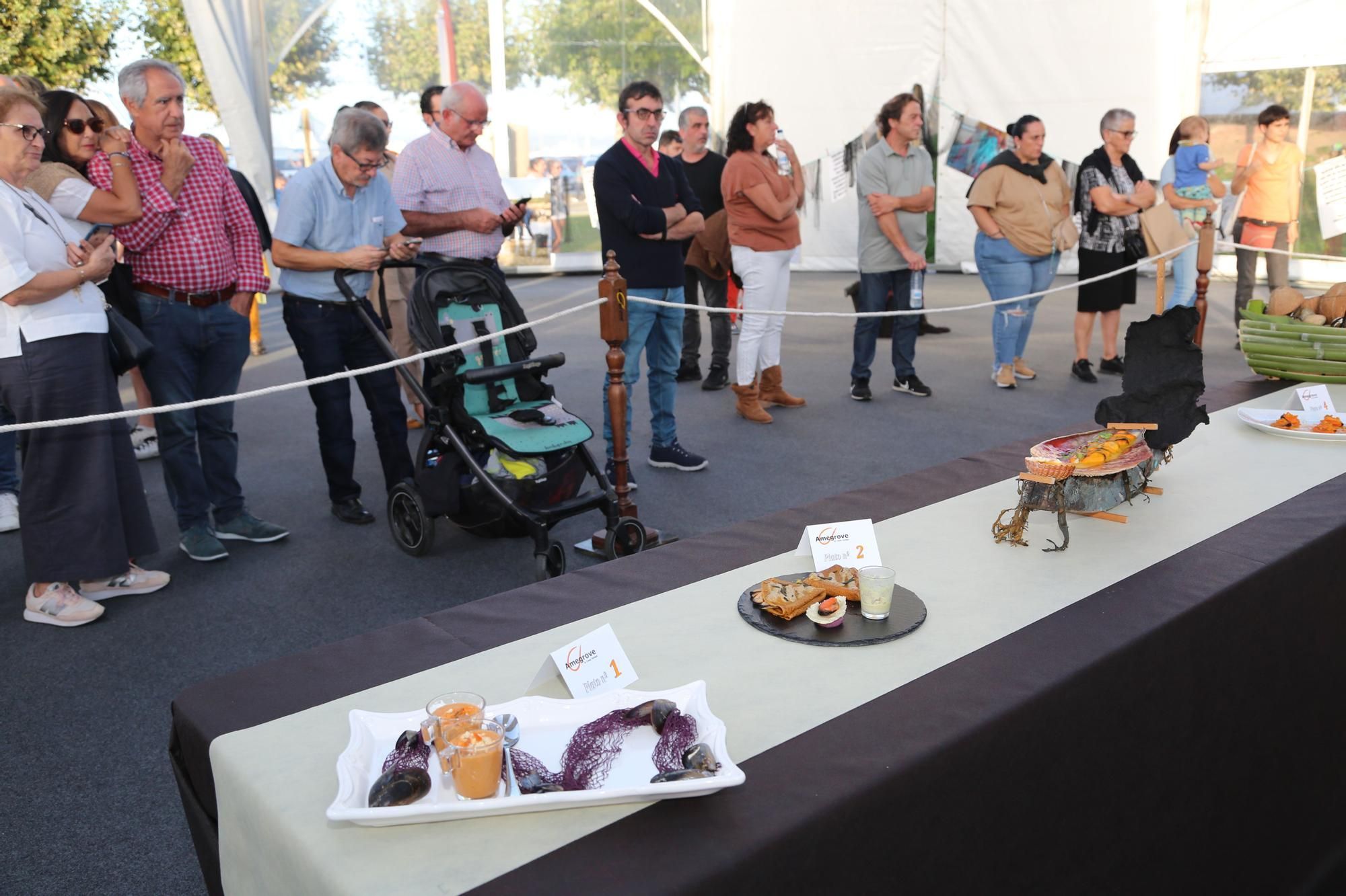 El concurso de platos de mejillón organizado por Amegrove en la pasada edición de la Festa do Marisco, en O Grove.