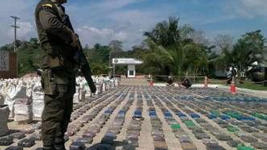 La Policía halla en Colombia un alijo de 8.000 kilos de cocaína con destino a EE UU