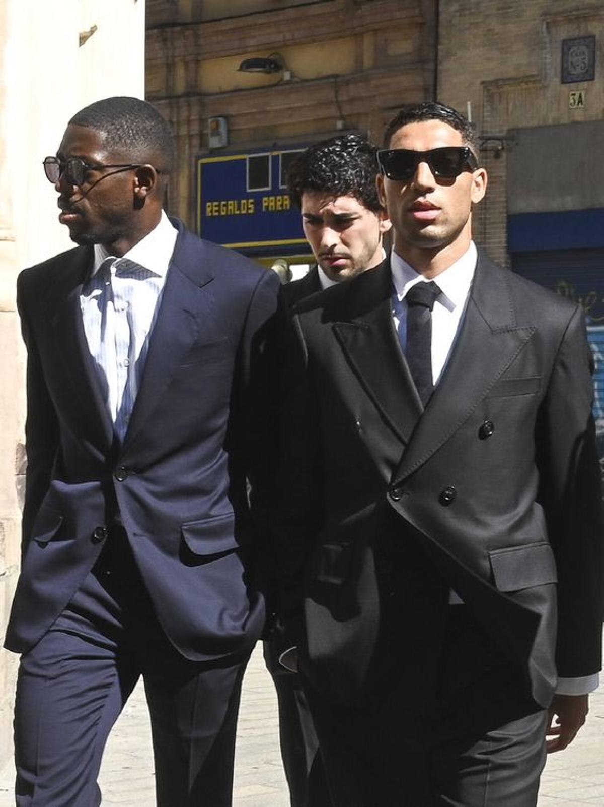 Osmane Dembélé y Achraf Hakimi, en la boda de Fabián Ruiz.