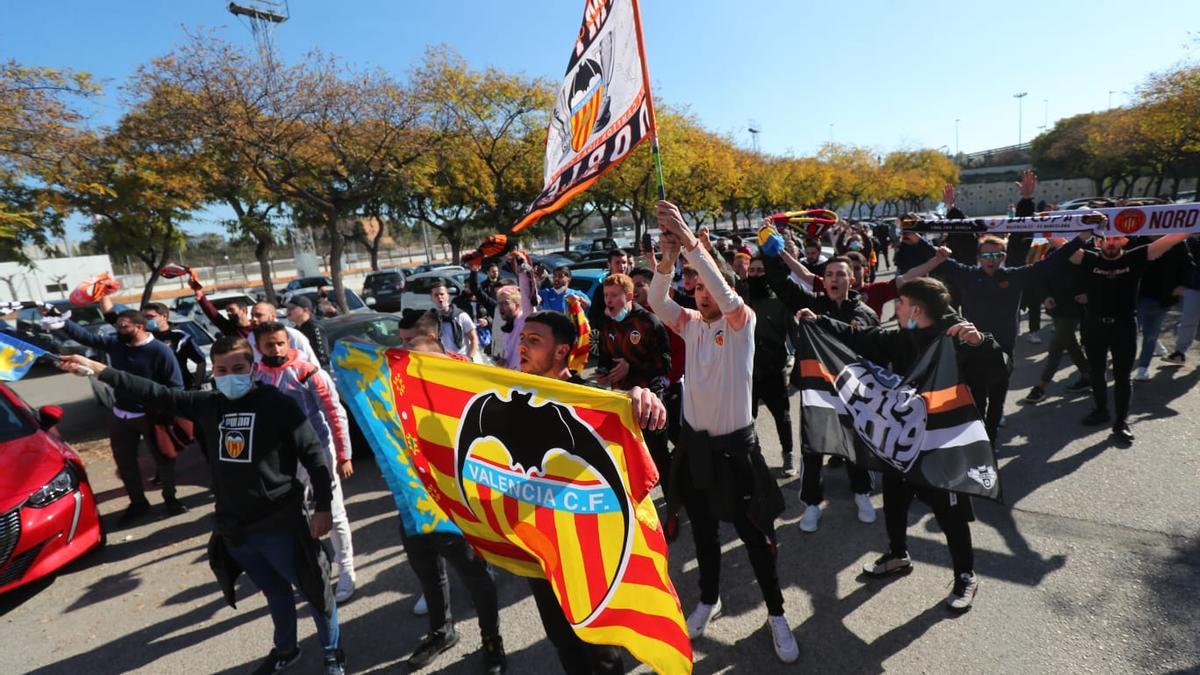 Despedida al Valencia CF antes de las semis de la Copa