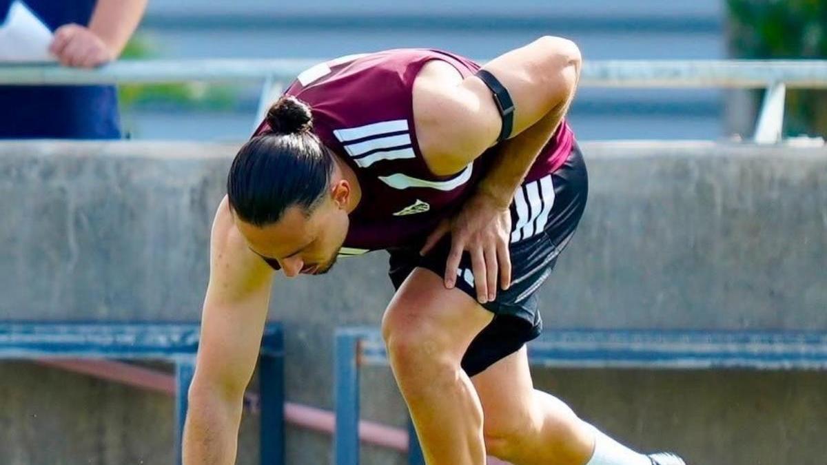 Giorgi Kochorashvili entrena con el Sevilla este martes en la semana previa a recibir al Atlético de Madrid
