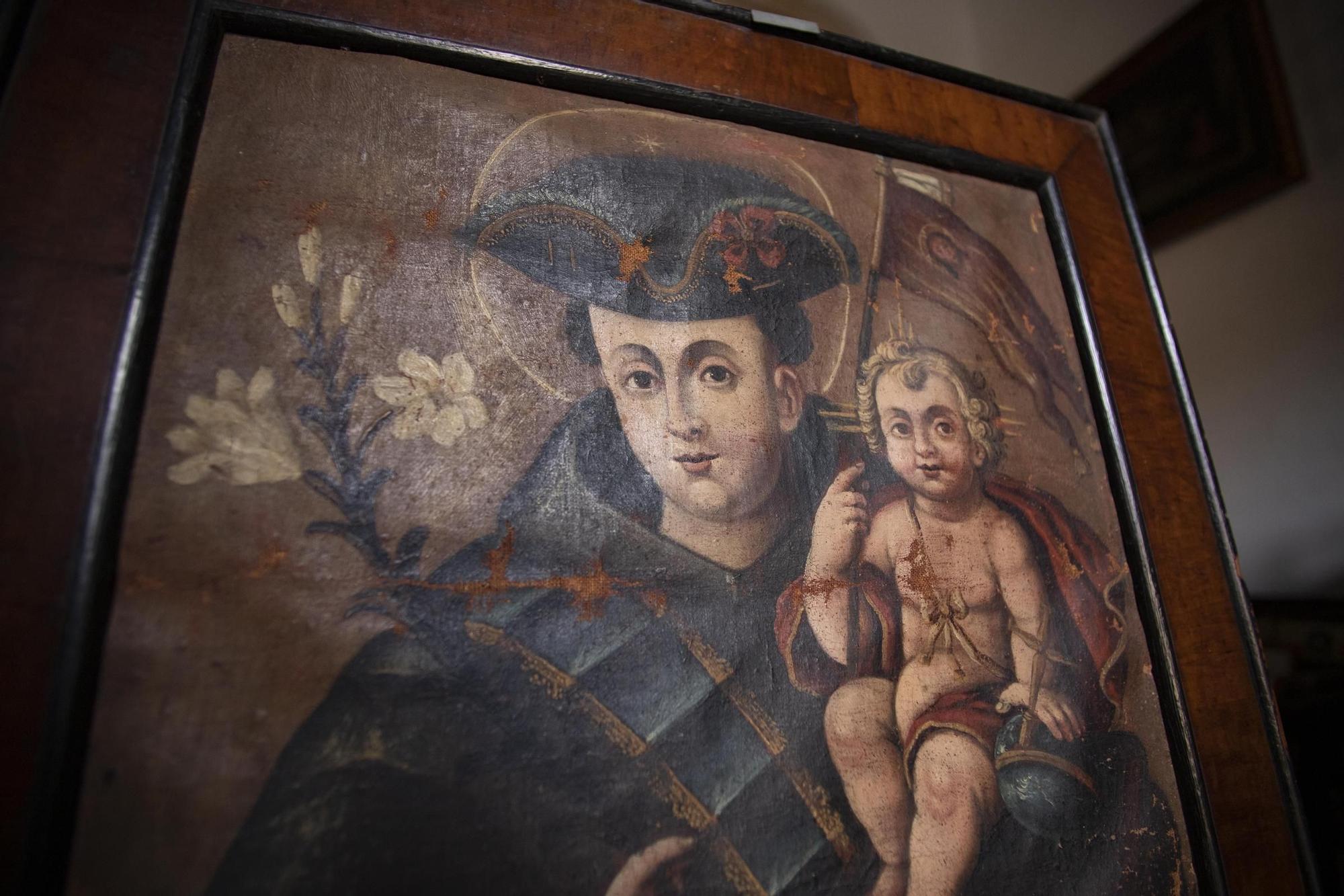 Un anticuario adquiere en Xàtiva un San Antonio de Padua pintado por el sobrino del retratista de Felipe V