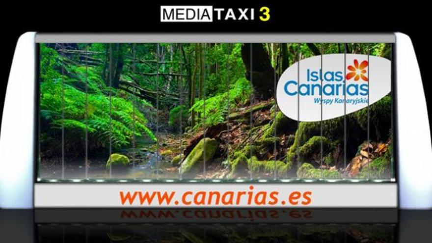 Las Islas Canarias se promocionan en Varsovia en 100 taxis