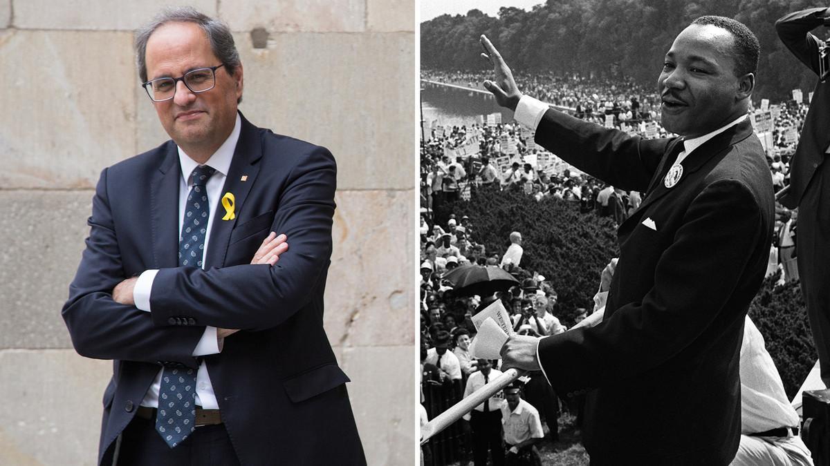 Quim Torra y Martin Luther King.